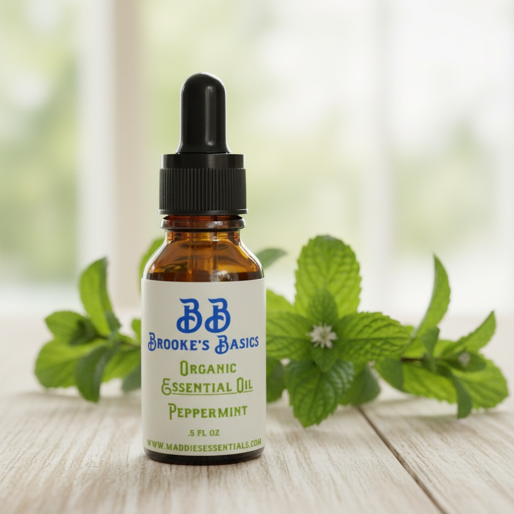 Organic Peppermint Essential Oil, .5oz