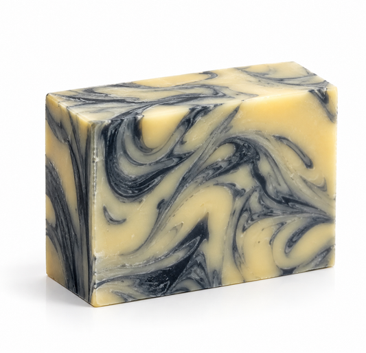 Organic Bar Soap - Turmeric Charcoal Swirl
